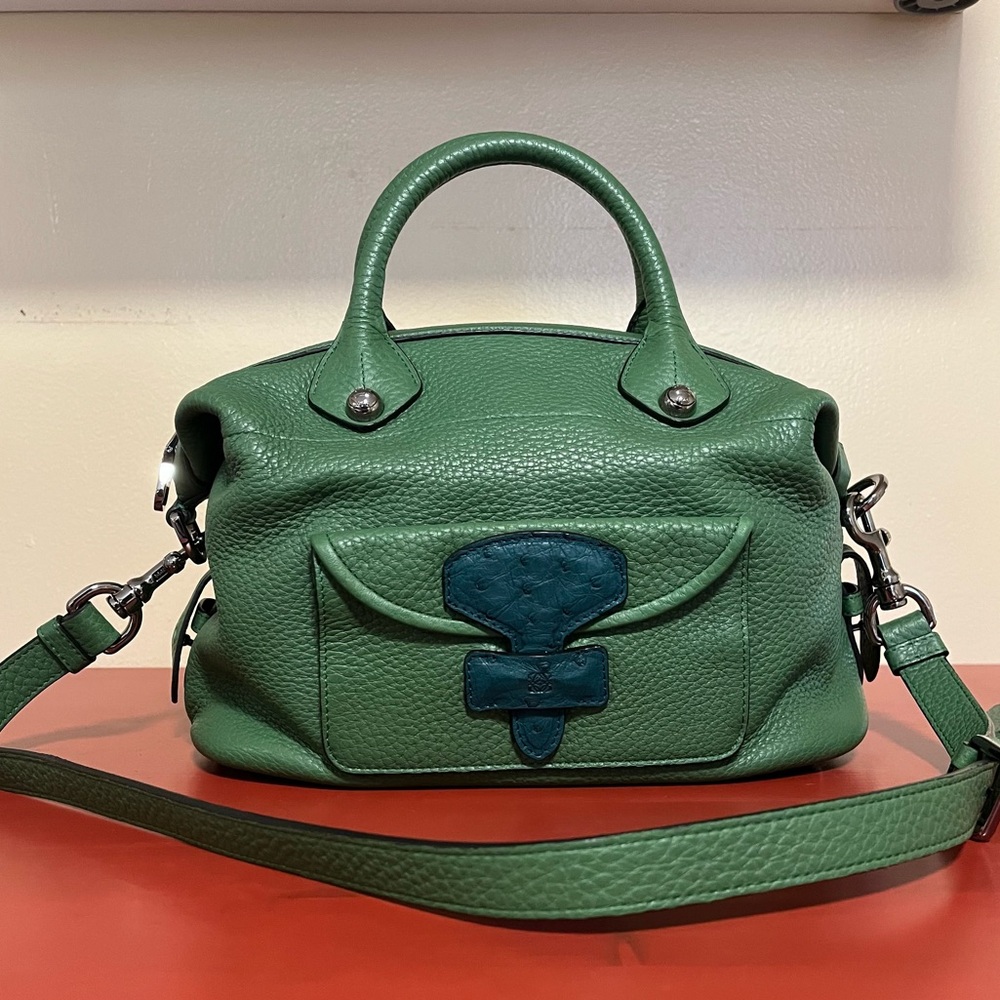 Loewe Ostrish Trimmed May Top Handle Bag